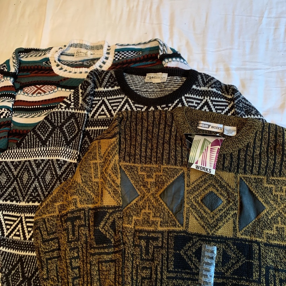 Bundle of 3 Vintage 80s Sweaters 🤖